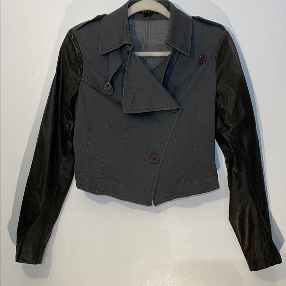 Theory Denim and Leather Jacket